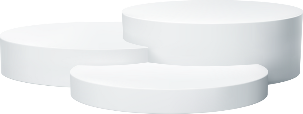 white 3d product podium isolated